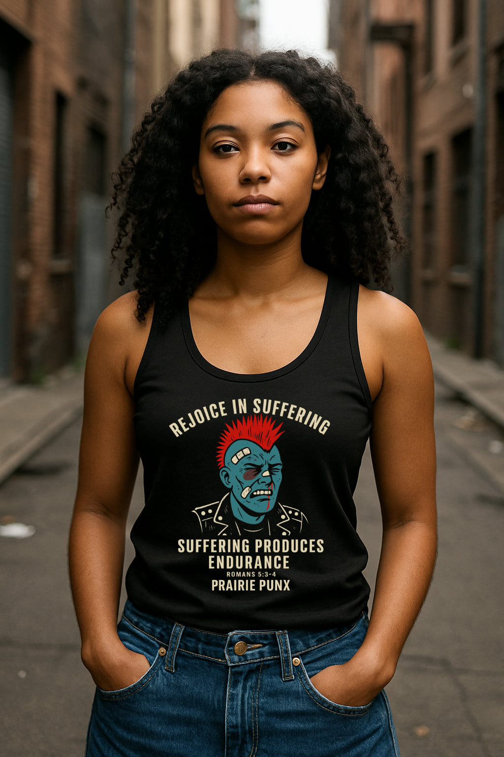 Men’s Premium Rejoice In Suffering Tank Top
