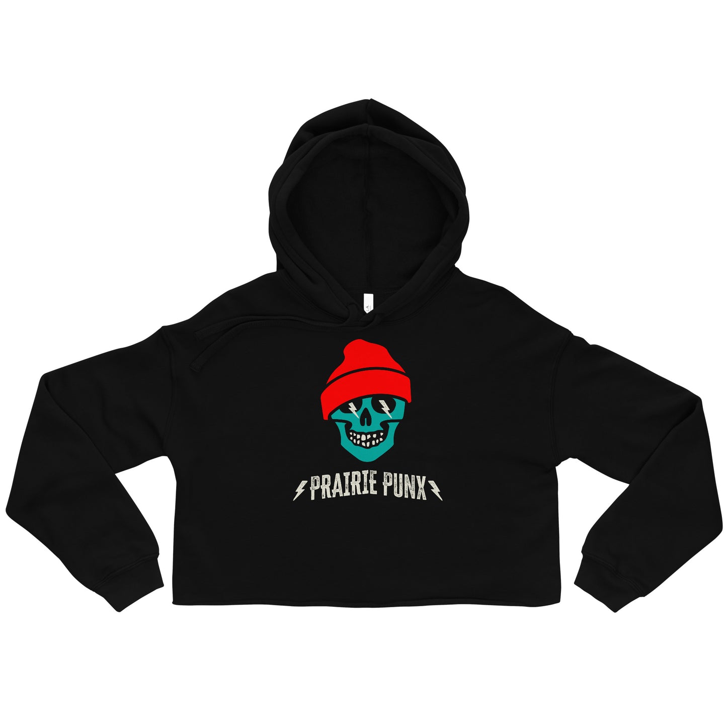 Prairie Punx Stacked Logo Crop Hoodie